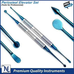 Dental Periosteal Elevators Set – Buser and Molt#4 Blue Tip Flap & Bone Surgery - Picture 1 of 3