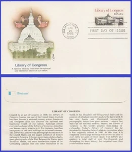 USA4 #2004 U/A Fleetwood FDC Biblioteca del Congreso - Imagen 1 de 1
