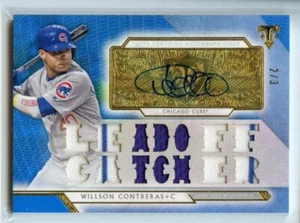 2018 Topps Triple Threads #TTAR-WCO1 Willson Contreras Auto Relics Sapphire #/3 - Picture 1 of 2
