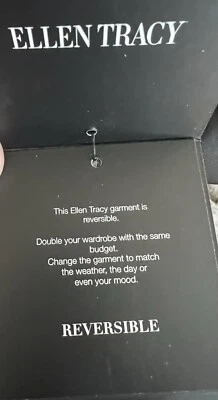 Ellen Tracey女式双面雨衣带人造毛皮内饰。 全新/标签 — 第 1/2 张图片