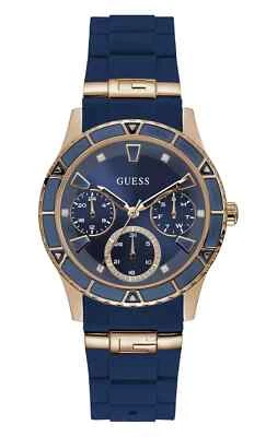 Guess Ladies Valencia Multifunction Blue Dial Watch - W1157L3 NEW - Image 1 of 4