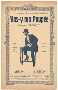 VAS-Y MA POUPÉE crée par PERCHICOT Paroles AMELET Musique René DARLAY en 1924 - Picture 1 of 2