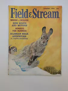 Vintage Field & Stream Magazin Januar 1964 - Hasencover - Bild 1 von 5