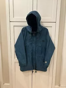 Helly Hansen Jacket Mens Small Teal Packable Vented Hooded Windbreaker Outdoor - Picture 1 of 10