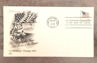 US FDC # 1598 The Home Of The Brave 1978. - Image 1 of 4