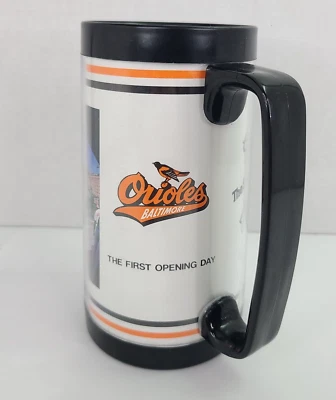 Taza de béisbol vintage 1992 Baltimore Orioles Coors Light el primer día de apertura Foto 1 de 4