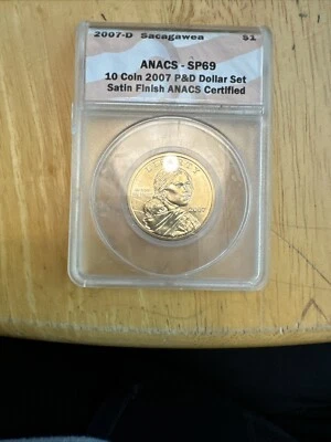 Beautiful! 2007 D Sacagawea Satin Finish ANACS SP69 (Lot A19) - Image 1 of 4