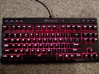 Corsair K63 (CH9115020NA) Cmpct Mech. Gaming Keyboard, Exc. Cond., Red Lights - Image 1 of 2