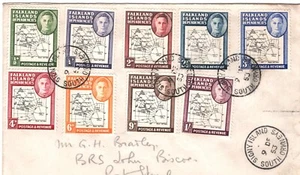 FALKLAND ISLANDS DEPENDENCIES Cover SOUTH ORKNEYS Signy Island 1953 XJ9 - Picture 1 of 16