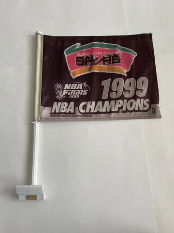 Vintage San Antonio Spurs 1999 Western Conf NBA Champions Car Window Flag Cover