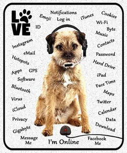 Border Terrier Hundeliebhaber Geschenk. Einzigartige rutschfeste Mausmatte für Büro und Zuhause. - Bild 1 von 2