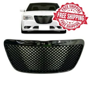 For 11 12 13 14 Chrysler 300C Grille Mesh Bentley Style Gloss Black Grill SRT - Picture 1 of 4