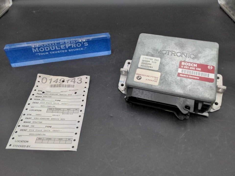 Unidad de control del motor E32 BMW 750i 750il 850CSI DME ECU Brain 0261200156 OEM Bosch Foto 1 de 4