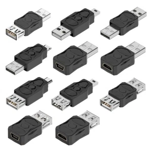 USB Adapter USB to USB Mini USB Micro USB Connector Data Transfer USB Connector - Zdjęcie 1 z 15