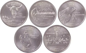 2007-D State Quarters (Set Of 5) Each State Pulled From US Mint Box - BU Gems - Picture 1 of 4