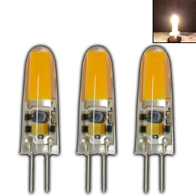 3x G4 LED 2 Watt dimmbar 12V AC/DC COB warmweiß Leuchtmittel Lampe Birne  - Bild 1 von 4