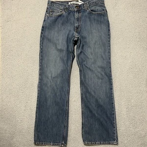 Vintage GAP Jeans Men 34x34 Blue Medium Wash Loose Straight Baggy Fit Y2K - Picture 1 of 14