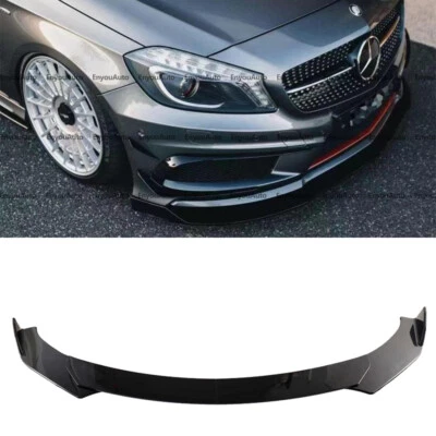 For Mercedes-Benz S450 S500 Front Bumper Lip Spoiler Splitter Glossy Black - Image 1 of 4
