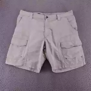 Reel Legends Shorts Mens 36 White Cargo Outdoors Fishing Casual Logo Lined - Picture 1 of 14