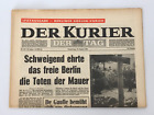Tageszeitung "Der Kurier" vom 13. August 1964 - 3. Jahrestag des Mauerbaus