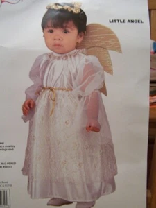 ANGEL COSTUME 6-18MO ELEGANT DRESS WINGS & HALO DRESS-UP HALLOWEEN QUALITY - Picture 1 of 3