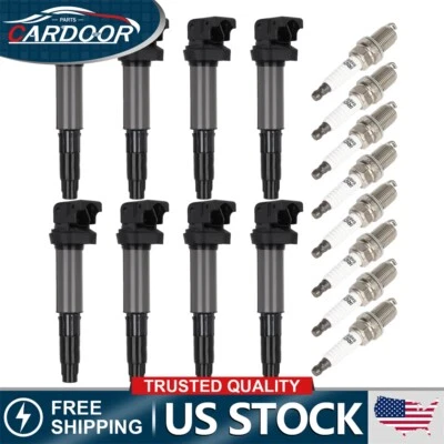 8pcs Ignition Coil & Spark Plug Fits 2002-2005 BMW 745Li 745i 4.4L V8 UF522 - Image 1 of 4