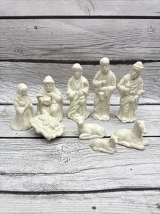 Keramik Biskuit Krippe Weihnachten Heilige Figuren - Bild 1 von 6