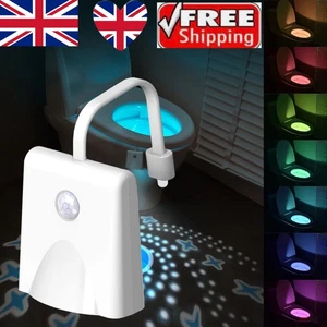 Luz de inodoro Sensor de movimiento 7 colores cambiante recargable LED luz nocturna - Imagen 1 de 13