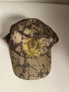 Vintage Pennsylvania Trappers Mütze Camouflage Association Druckknopflasche Netz Jagd Druckknopflasche Rarität - Bild 1 von 3