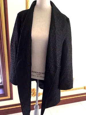 Blazer Calvin Klein Mujer Talla XL Manga Larga Columpio Frente Abierto Negro Defecto Foto 1 de 4