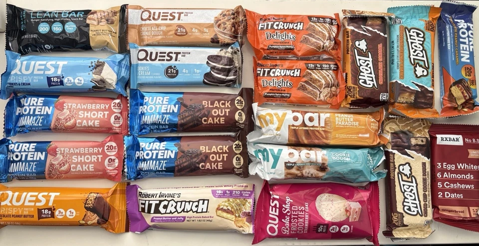 (20 CT) Protein Bar Variety Pack Quest, Ghost, Fit Crunch, One Bar + Many More! - Image 1 of 1