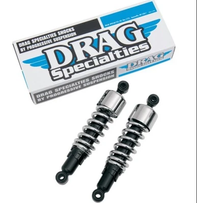 Drag Progressive Suspension 11" Chrome Shocks 01-02 Harley CVO Dyna Wide Glide - Image 1 of 4