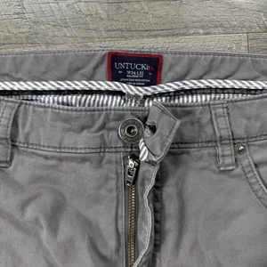 Untuckit Don Santiago Pants DGY Mens 34x32 Gray Straight Fit Stretch Chino - Picture 1 of 7