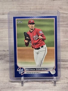 MF 2022 Topps Serie 2 #525 Patrick Corbin AZUL REAL Nacionales de Washington  - Imagen 1 de 2