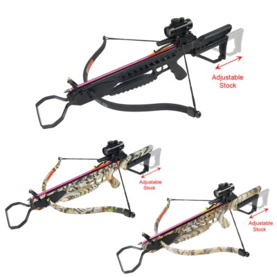 POLAR BEAR HOME 175 lb Black / Camouflage Crossbow Bow +Rope Cocking Device +2 Bolts +Quiver 150