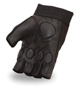 WEIGHT LIFTING PADDED LEATHER GLOVES FITNESS TRAINING GYM Strategic gel padding - Picture 1 of 5