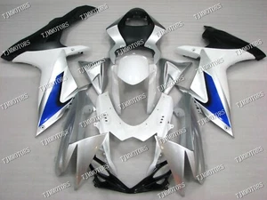For 11-20 GSXR600/750 White Silver ABS Injection Mold Bodywork Fairing Kit Panel - Picture 1 of 8
