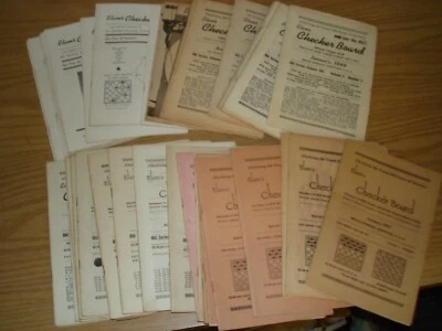 Elam's Checker Board lot of 45 vintage issues 1947-1950 Checkers/Wood/Player - Image 1 of 4
