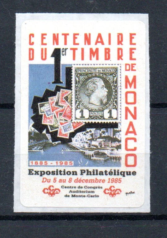 MONACO -- ERRINOPHILIE -- Vignette, cinderella -- Centenaire du 1er timbre - Photo 1/1