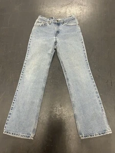 Vintage Levis 517 Boot Cut Medium Rise Denim Light Wash Jeans Size 9 JR - Picture 1 of 9