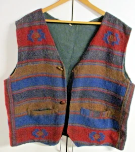 Vintage Hippie Woolen Vest / Sleeveless Jacket - Size XL - Picture 1 of 10