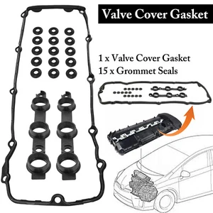 Valve Cover Gasket Set For BMW E39 E46 E53 323I 328I 330I 325I 528I 525I X5 E83 - Picture 1 of 12