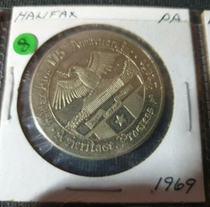 1969 Halifax 175 aniversario medalla recuerdo medio dólar moneda pa ficha - Imagen 1 de 2
