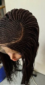 C-part Ghana braided LACE FRONT Braid wig.in black, #33, - Picture 1 of 9