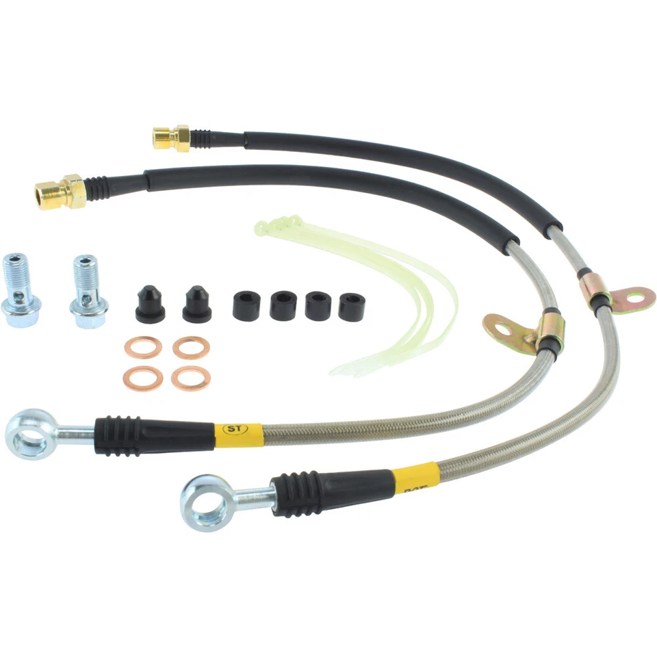 StopTech 950.61022 Front Braided Stainless Brake Line Kit for 2012-14 Ford F-150 - Image 1 of 2