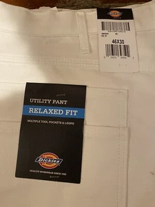 Dickies Sherwin Williams parche blanco calce relajado utilitario pintor carpintero 46X30 - Imagen 1 de 4