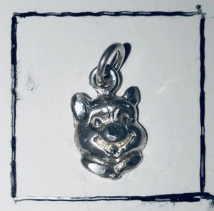 Vintage Sterling Silver Winnie the Pooh 925 Laser Cut Out 3D Med Pendant Disney - Picture 1 of 2
