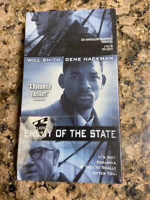 Nice Enemy Of The State Will Smith Gene Hackman Sealed Rental VHS Cassette Tape - Image 1 of 4