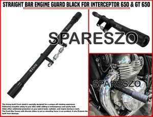 "PROTECTOR MOTOR BARRA RECTA, NEGRO" APTO PARA ROYAL ENFIELD INTERCEPTOR 650 Y GT 650 - Imagen 1 de 14
