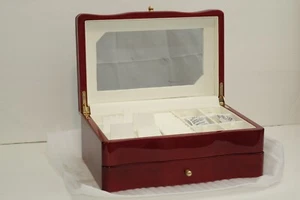 Glossy Wooden-Style Jewelry Box #271 - NEW with Defects - Picture 1 of 12
